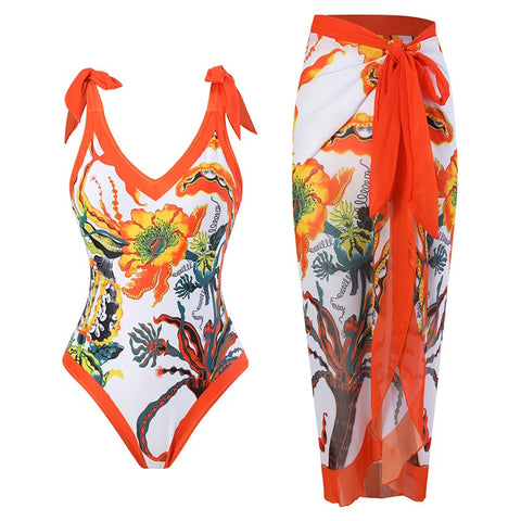 New you One Piece Bikini & Skirt