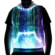 LED Tank Top luminous Men's hoodie RGB light up t shirt with hood casual men's hoodie