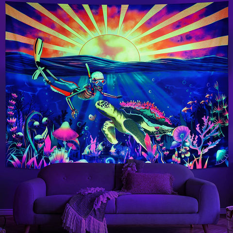 UV Reactive Hanging Wall Tapestry