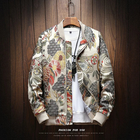 Japanese Embroidery Bomber Jacket