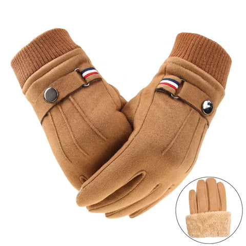 Unisex Winter Suede Gloves w/ Screen Touch