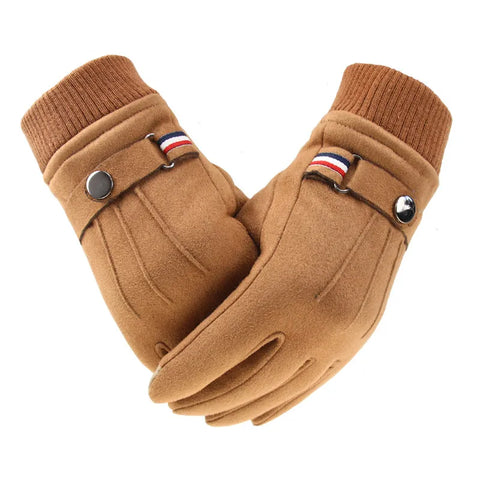 Unisex Winter Suede Gloves w/ Screen Touch