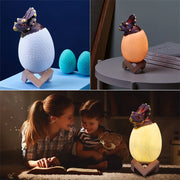 Dinosaur 16 Colors 3D Printed Sensor Triceratops Egg Bedside Lamp