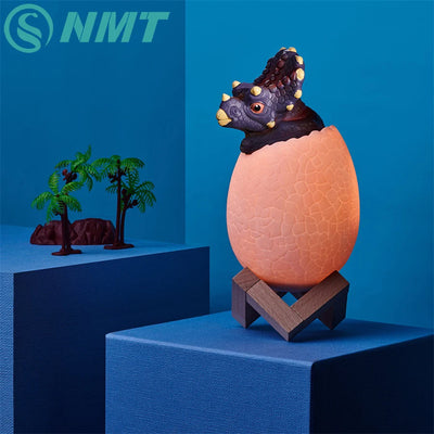 Dinosaur 16 Colors 3D Printed Sensor Triceratops Egg Bedside Lamp