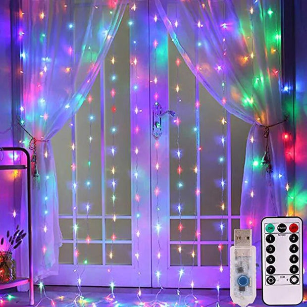 3M LED Curtain String Lights