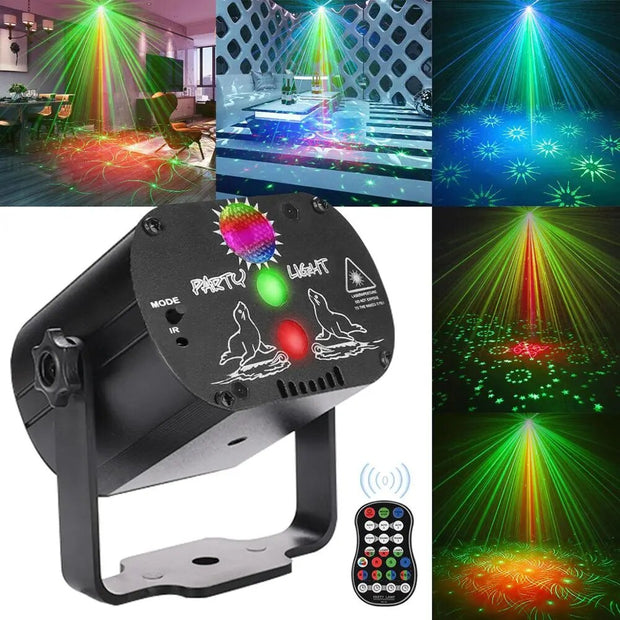 Mini RGB Disco Light DJ LED Laser Stage Projector  Lamp